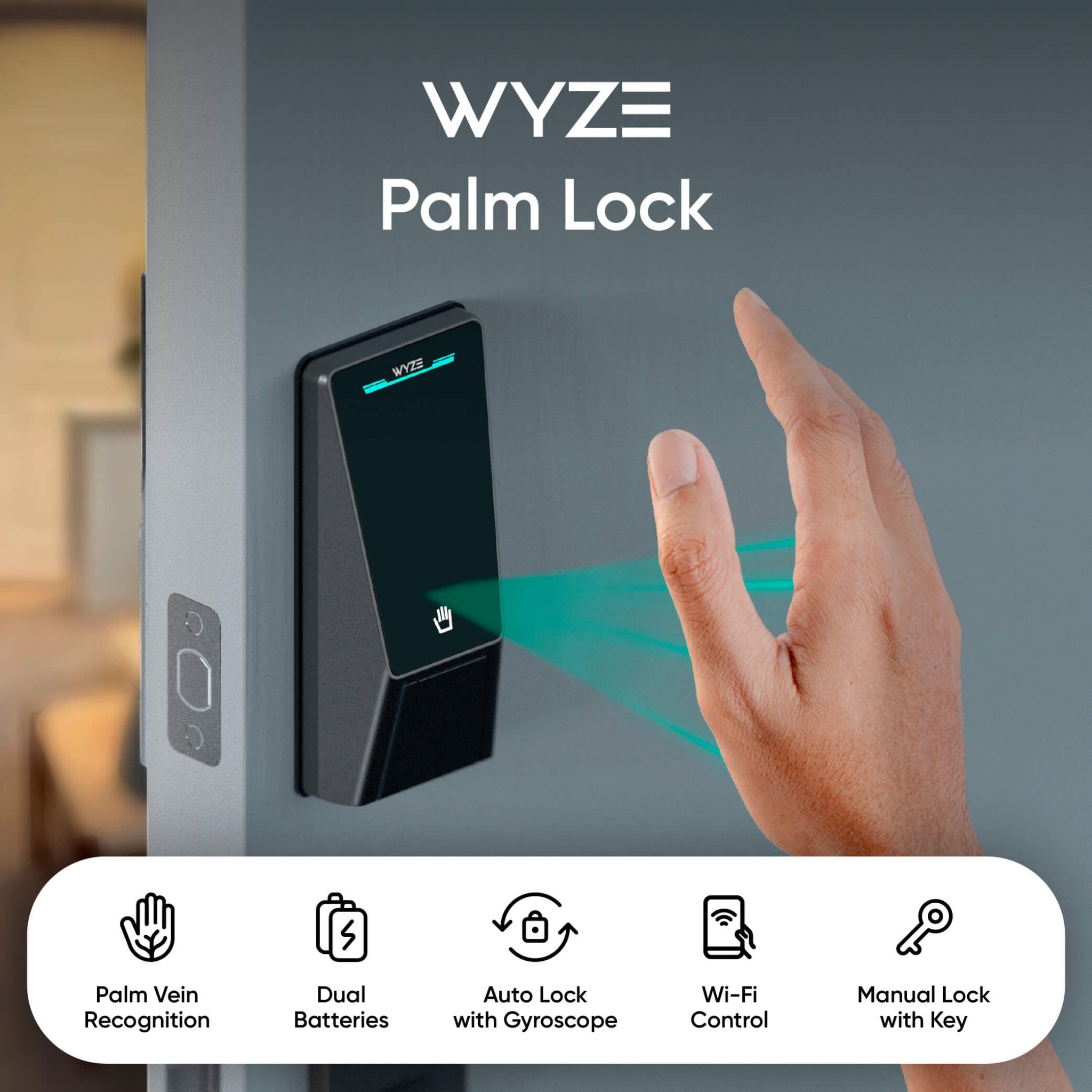 Alternative view of Battery Video Doorbell + Palm Lock